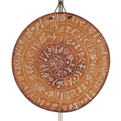 Phaistos Disc: The Unsolved Mystery Wall Hanging 24cm Decorative Handmade Finish Wall Hanging Minoan Culture Decorative Ceramics