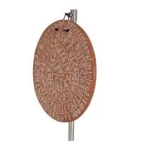 Phaistos Disc: The Unsolved Mystery Wall Hanging 21cm Dekorativ handgjord finish Vägghängande minoisk kultur Dekorativ keramik 2