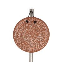 Phaistos Disc: The Unsolved Mystery Wall Hanging 11 cm Dekorativ handgjord finish Vägghängning Minoisk kultur Dekorativ keramik 