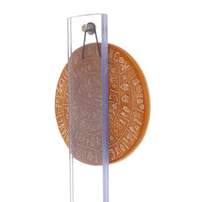 Phaistos Disc: The Unsolved Mystery, 13cm Double Sided Wall Hanging with Handcrafted Finish, Wall Hanging, Minoan Culture Decora