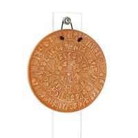 Phaistos Disc: The Unsolved Mystery, 13 cm dubbelsidig vÃ¤ggupphÃ¤ngning med handgjord finish, vÃ¤ggupphÃ¤ngning, minoisk kultur Dek