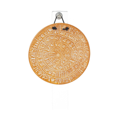 Phaistos Disc: The Unsolved Mystery Double Sided Wall Hanging 11cm Handmade Finish Wall Hanging Minoan Culture Decorative Cerami