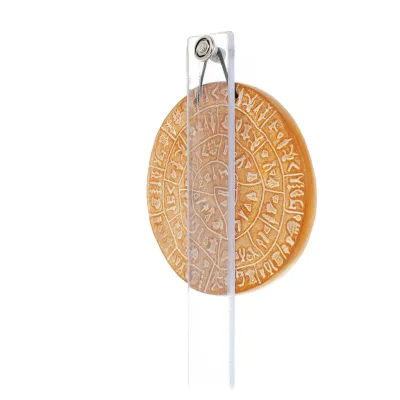 Phaistos Disc: The Unsolved Mystery Double Sided Wall Hanging 11cm Handmade Finish Wall Hanging Minoan Culture Decorative Cerami