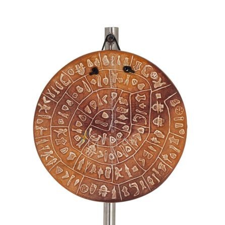 Phaistos Disc: The Unsolved Mystery, 4cm Double Sided Wall Hanging with Handcrafted Finish, Wall Hanging, Minoan Culture Decorat