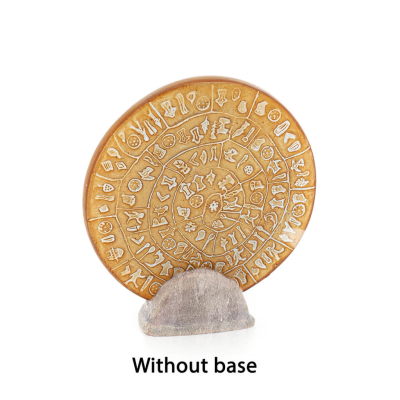 Phaistos Disc: The Unsolved Mystery, grundlÃ¶s 15 cm dekorativ med handgjord finish, minoisk civilisation Dekorativ keramik 4 - g