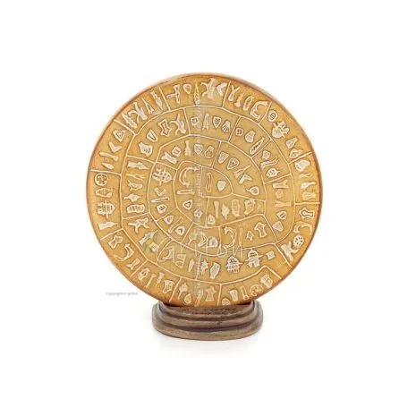 Phaistos Disc: The Unsolved Mystery, 15.5cm Decorative Base with Handcrafted Finish, Minoan Civilization, Ancient Greece Decorat