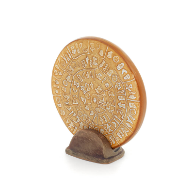 Phaistos Disc: The Unsolved Mystery, 15.5cm Decorative Base with Handcrafted Finish, Minoan Civilization, Ancient Greece Decorat