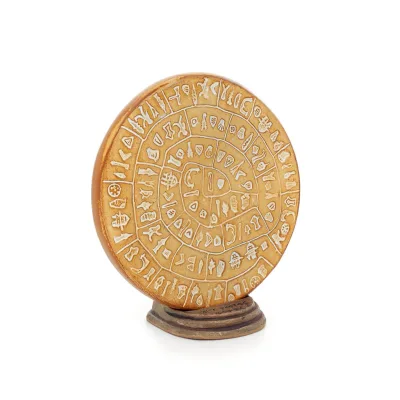 Phaistos Disc: The Unsolved Mystery, 15.5cm Decorative Base with Handcrafted Finish, Minoan Civilization, Ancient Greece Decorat