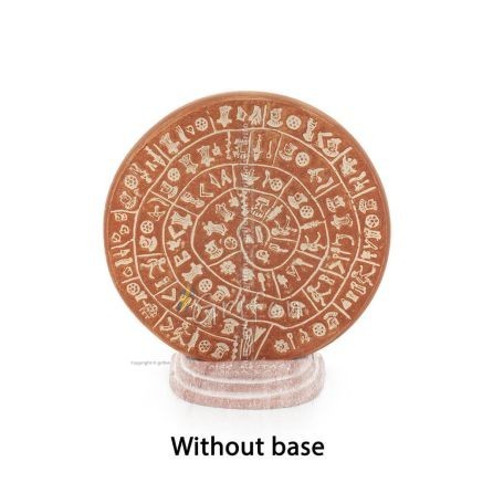 Phaistos Disc: The Unsolved Mystery, grundlÃ¶s 13 cm dekorativ med handgjord finish, minoisk civilisation Dekorativ keramik 1 - g