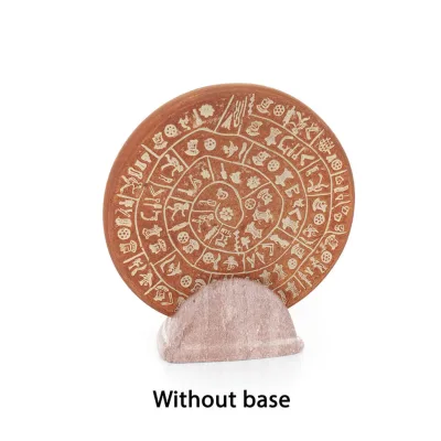 Phaistos Disc: The Unsolved Mystery, grundlös 13 cm dekorativ med handgjord finish, minoisk civilisation Dekorativ keramik 4 - g