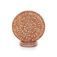 Phaistos Disc: The Unsolved Mystery, 13,5 cm dekorativ bas med handgjord finish, minoisk civilisation, antikens Grekland Dekorat