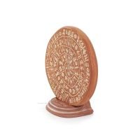 Phaistos Disc: The Unsolved Mystery, 13,5 cm dekorativ bas med handgjord finish, minoisk civilisation, antikens Grekland Dekorat