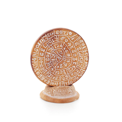 Phaistos Disc: The Unsolved Mystery, on 11cm Decorative Base with Handcrafted Finish, Minoan Civilization, Ancient Greece Decora