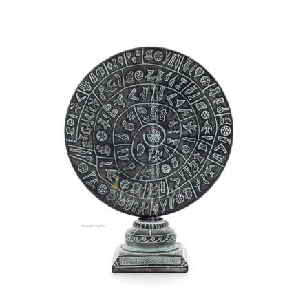Phaistos Disc: The Unsolved Mystery, on capital base 27x22cm decorative with Handmade finish, Minoan civilization Decorative Cer