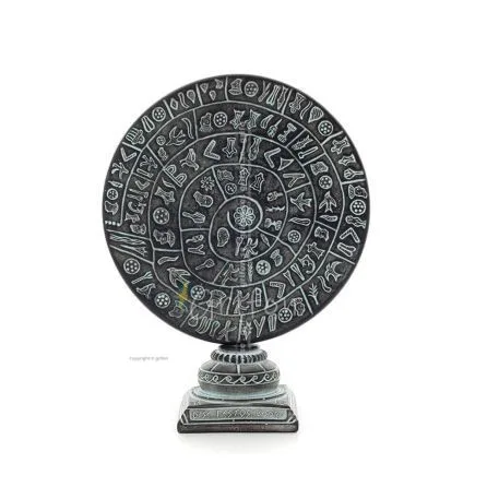 Phaistos Disc: The Unsolved Mystery, på kapitalbas 27x22cm dekorativ med handgjord finish, minoisk civilisation Dekorativ kerami