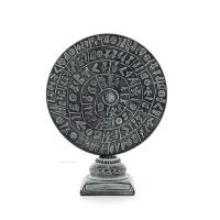 Phaistos Disc: The Unsolved Mystery, on capital base 27x22cm decorative with Handmade finish, Minoan civilization Decorative Cer