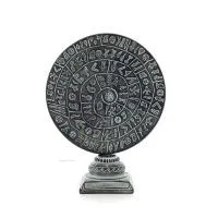 Phaistos Disc: The Unsolved Mystery, på kapitalbas 27x22cm dekorativ med handgjord finish, minoisk civilisation Dekorativ kerami