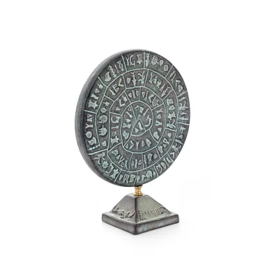 Phaistos Disc: The Unsolved Mystery, baserad på Kreta 10x8cm dekorativ med handgjord finish, minoisk civilisation Dekorativ kera