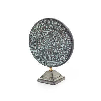 Phaistos Disc: The Unsolved Mystery, baserad på Kreta 10x8cm dekorativ med handgjord finish, minoisk civilisation Dekorativ kera