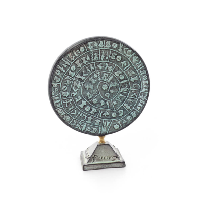 Phaistos Disc: The Unsolved Mystery, based on Crete 10x8cm decorative with Handmade finish, Minoan civilization Decorative Ceram