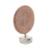 Phaistos Disc: The Unsolved Mystery, med marmor 19x16cm dekorativ med handgjord finish, minoisk civilisation Dekorativ keramik 3