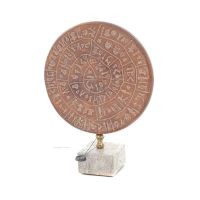 Phaistos Disc: The Unsolved Mystery, med marmor 19x16cm dekorativ med handgjord finish, minoisk civilisation Dekorativ keramik 4