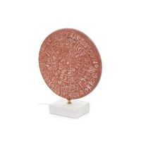 Phaistos Disc: The Unsolved Mystery, with marble 17x14cm decorative with Handmade finish, Minoan civilization Decorative Ceramic