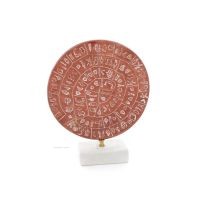 Phaistos Disc: The Unsolved Mystery, with marble 17x14cm decorative with Handmade finish, Minoan civilization Decorative Ceramic