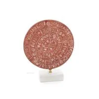 Phaistos Disc: The Unsolved Mystery, with marble 17x14cm decorative with Handmade finish, Minoan civilization Decorative Ceramic