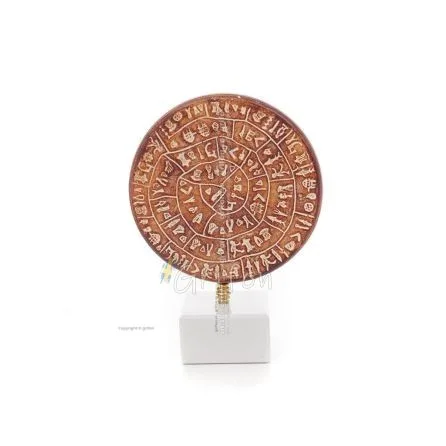 Phaistos Disc: The Unsolved Mystery, with marble 15x12cm decorative with Handmade finish, Minoan civilization Decorative Ceramic