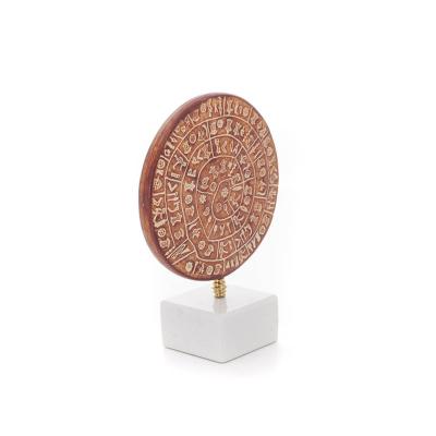 Phaistos Disc: The Unsolved Mystery, med marmor 15x12cm dekorativ med handgjord finish, minoisk civilisation Dekorativ keramik 3