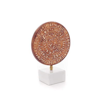 Phaistos Disc: The Unsolved Mystery, med marmor 15x12cm dekorativ med handgjord finish, minoisk civilisation Dekorativ keramik 6