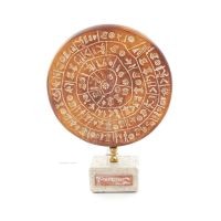 Phaistos Disc: The Unsolved Mystery, with marble 13x10cm decorative with Handmade finish, Minoan civilization Decorative Ceramic