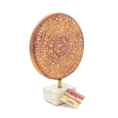 Phaistos Disc: The Unsolved Mystery, med marmor 13x10cm dekorativ med handgjord finish, minoisk civilisation Dekorativ keramik 3