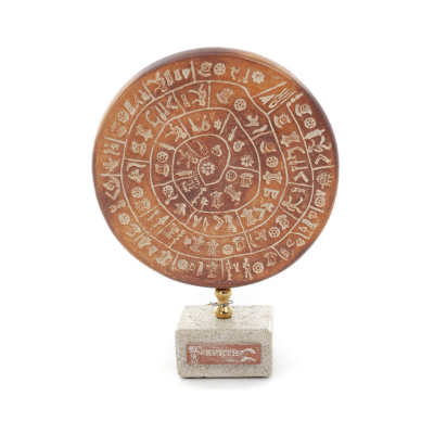 Phaistos Disc: The Unsolved Mystery, based on Crete 18x14cm decorative with Handmade finish, Minoan civilization Decorative Cera