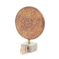 Phaistos Disc: The Unsolved Mystery, based on Crete 18x14cm decorative with Handmade finish, Minoan civilization Decorative Cera