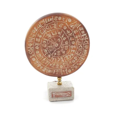 Phaistos Disc: The Unsolved Mystery, based on Crete 18x14cm decorative with Handmade finish, Minoan civilization Decorative Cera