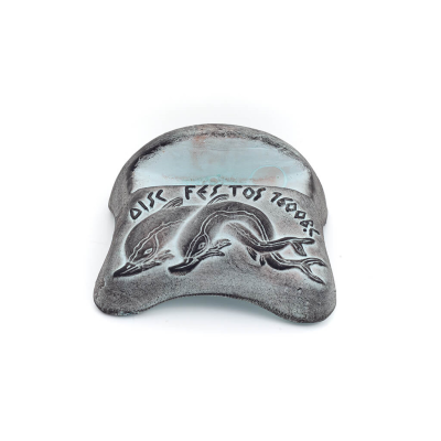 Phaistos Dolphin Disc Base large 5x10cm decorative with Handmade finish, For 431232, 431233, 431234 Decorative Ceramics 5 - grif