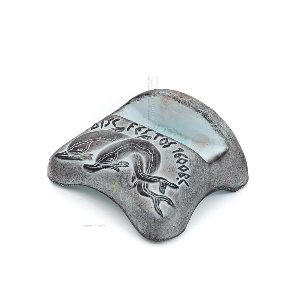 Phaistos Dolphin Disc Base large 5x10cm decorative with Handmade finish, For 431232, 431233, 431234 Decorative Ceramics 6 - grif