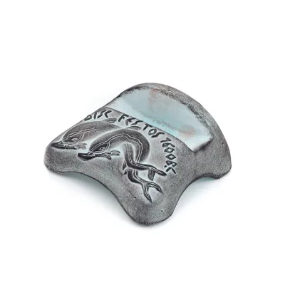 Phaistos Dolphin Disc Base stor 5x10cm dekorativ med handgjord finish, För 431232, 431233, 431234 Dekorativ keramik 6 - grifon.s