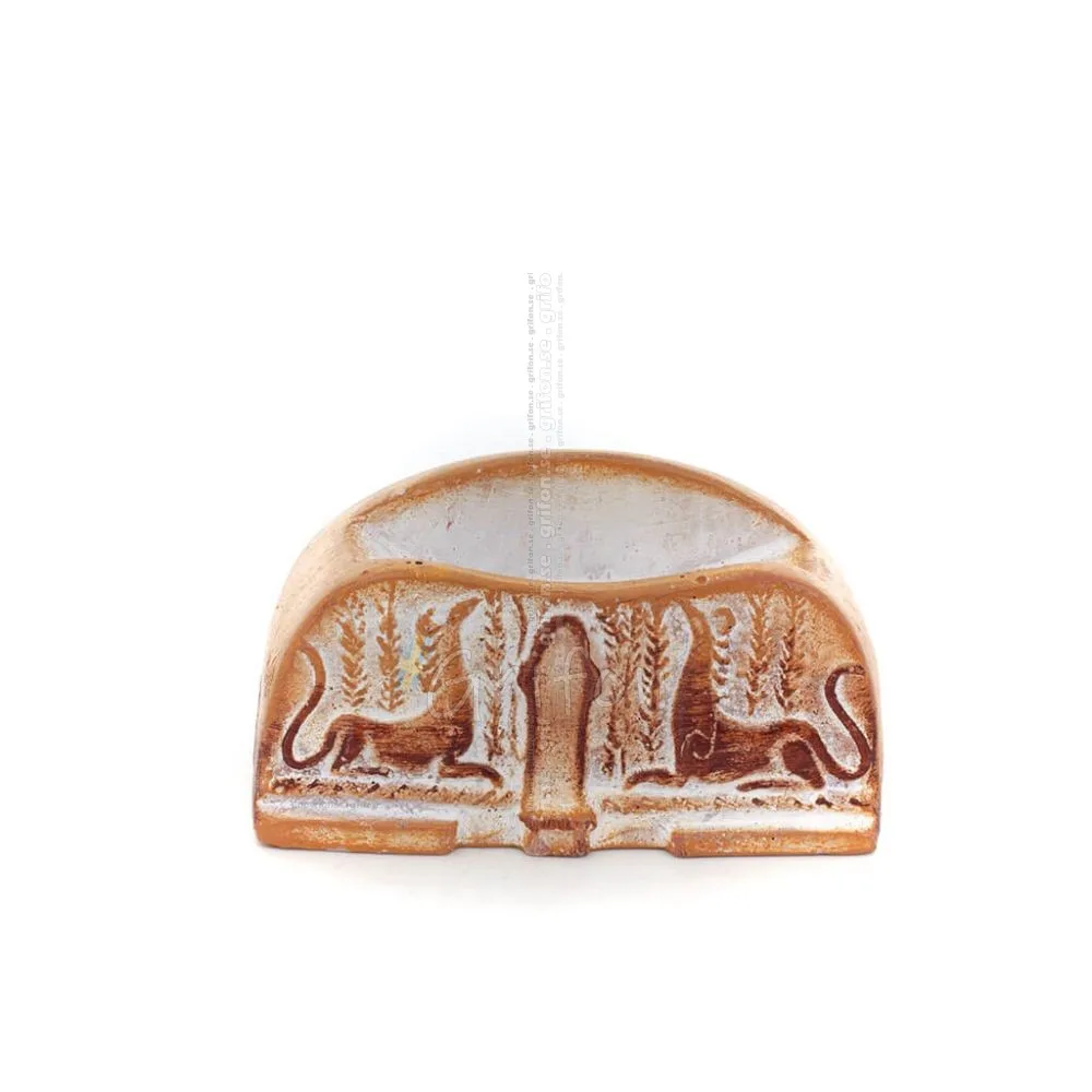 Base Plate Phaistos Grypha, Gryphon, Knossos 3.5x7cm decorative with Handmade finish, For 431235 Decorative Ceramics 1 - grifon.