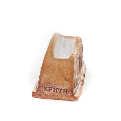 Basplatta Phaistos Grypha, Gryphon, Knossos 3,5x7cm dekorativ med handgjord finish, För 431235 Dekorativ keramik 5 - grifon.se 