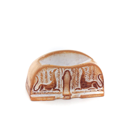 Base Plate Phaistos Grypha, Gryphon, Knossos 3.5x7cm decorative with Handmade finish, For 431235 Decorative Ceramics 6 - grifon.