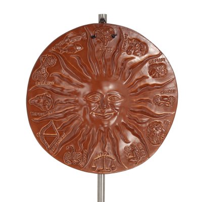 Sun with Zodiac 24cm ceramic decoration with Handmade finish Decorative Ceramics 1 - grifon.se 