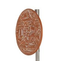 VÃ¤gghÃ¤ngande tallrik 14cm prefekturer pÃ¥ Kreta, dekorativ med handgjord finish, vÃ¤ggmonterad Dekorativ keramik 2 - grifon.se 