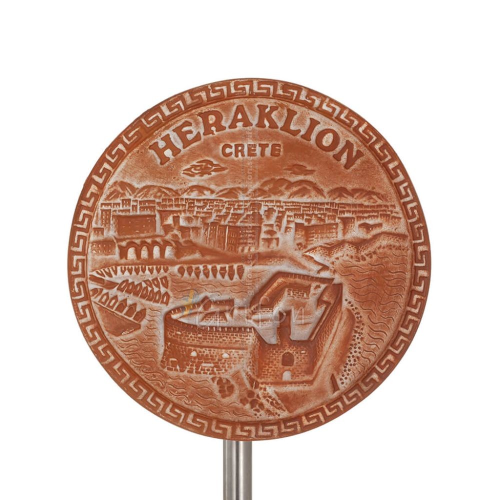 Hanging wall plate 14cm Heraklion, decorative with Handmade finish, wall-mounted Decorative Ceramics 1 - grifon.se 