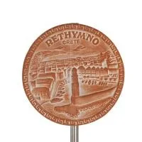 Vägghängande tallrik 14cm Rethymnon, dekorativ med handgjord finish, väggmonterad Dekorativ keramik 1 - grifon.se 