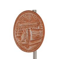 Wall hanging plate 14cm Rethymnon, decorative with Handmade finish, wall-mounted Decorative Ceramics 2 - grifon.se 