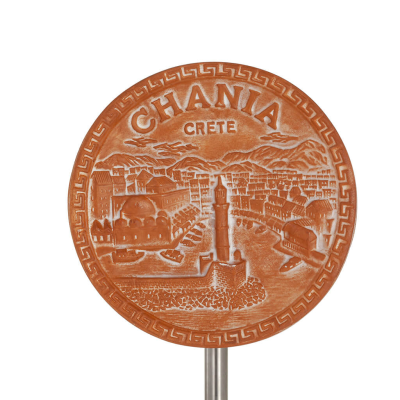 HÃ¤ngande vÃ¤ggplatta 14cm Chania, dekorativ med Handgjord finish, vÃ¤gghÃ¤ngd Dekorativ keramik 1 - grifon.se 