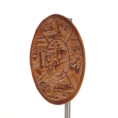 Wall hanging plate 18cm Prefectures of Crete, decorative with Handmade finish, wall mounted Decorative Ceramics 2 - grifon.se 